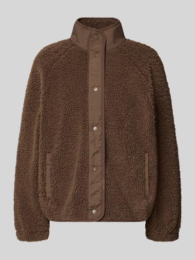 Jake*s Casual Bluza rozpinana ze sztucznym kożuszkiem Ciemnobrązowy 2