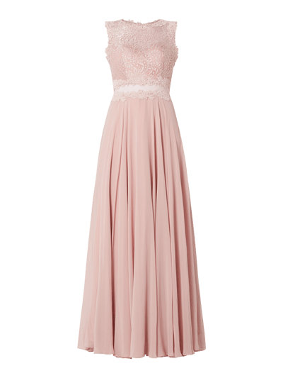 Mascara Abendkleid mit floralen Stickereien  Altrosa 2