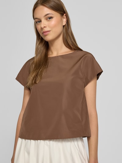 Weekend Max Mara Boxy Fit Top mit abgerundetem Saum Modell 'PARANA' Dunkelbraun 3