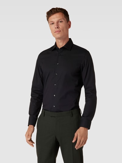 Seidensticker Slim Fit Business-Hemd mit Kentkragen Black 4