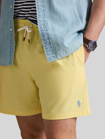 Polo Ralph Lauren Underwear Badeshorts mit Logo-Stitching Modell 'TRAVELER' GELB 3