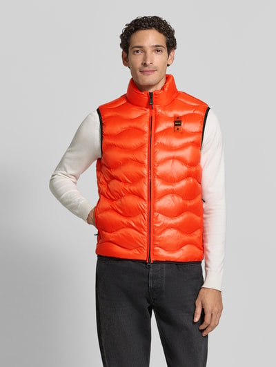Blauer USA Steppweste mit Zweiwege-Reißverschluss Modell 'DANNY' Orange 4