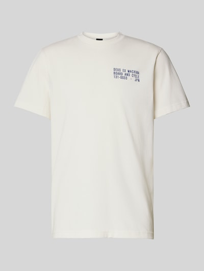 DEUS EX MACHINA T-shirt z nadrukiem z logo Złamany biały 2