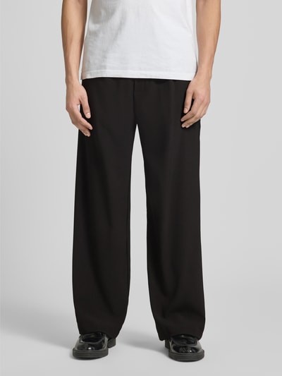 ANOTHER COTTON LAB Stoffhose mit elastischem Logo-Bund und Gesäßtaschen Black 4