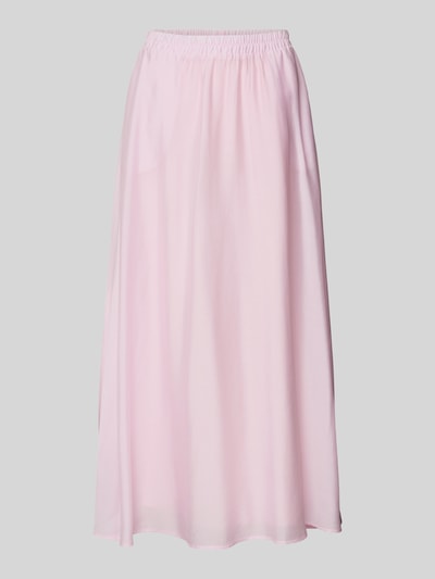 Produktfoto, Ausgestellter Rock aus Viskose-Mix Modell 'BLISS' von Vero Moda in zartem Rosa, Optik: Unifarben, Popeline, Maxi-Länge, Elastisch.
