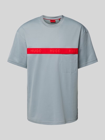 HUGO T-Shirt mit Label-Print Modell 'Dechilo' Mittelgrau 2