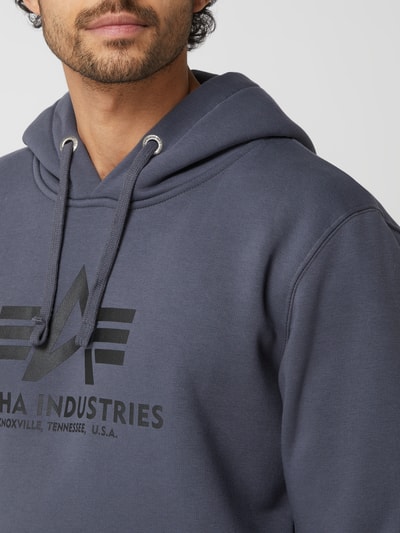 Alpha Industries Hoodie mit Label-Print Dunkelgrau 3