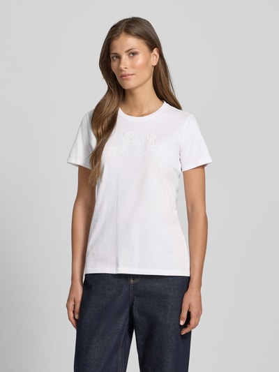 Lauren Ralph Lauren T-Shirt mit Label-Detail Modell 'KATLIN' Weiss 4