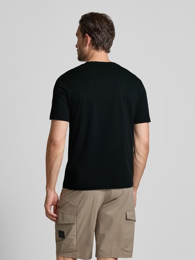 HUGO T-shirt met labelprint en ronde hals, model 'Dapusi' Zwart - 5