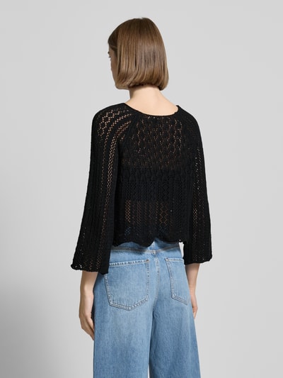 Only Cropped Strickpullover mit Baumwoll-Anteil Modell 'NOLA' Black 5