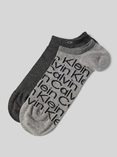 CK Calvin Klein Socken mit Label-Print im 2er-Pack Mittelgrau 1