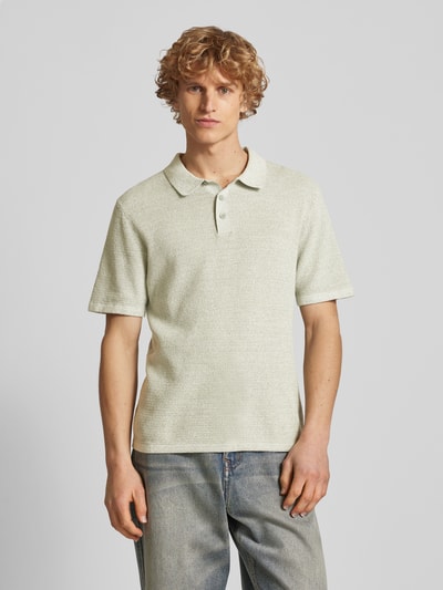 Jack & Jones Regular Fit Poloshirt mit Label-Stitching Modell 'GEORGE' Mint Melange 4