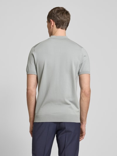 Profuomo Regular Fit Poloshirt mit elastischen Abschlüssen Gruen 5