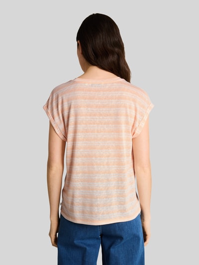 Tom Tailor Denim Regular Fit T-Shirt aus Viskose-Mix Apricot 5