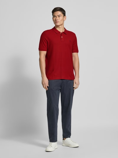 Fynch-Hatton Regular Fit Poloshirt mit Logo-Stitching Rot 1