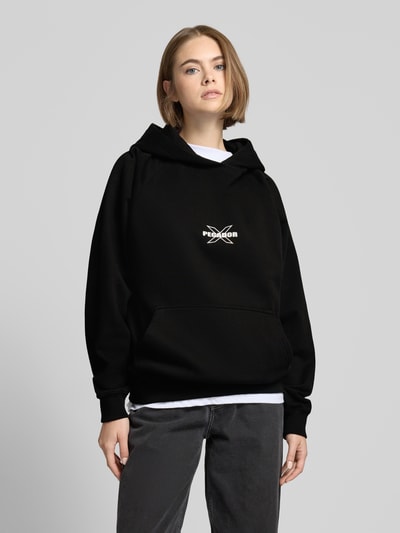 Pegador Bluza z kapturem o kroju oversized z nadrukiem z logo Czarny 4