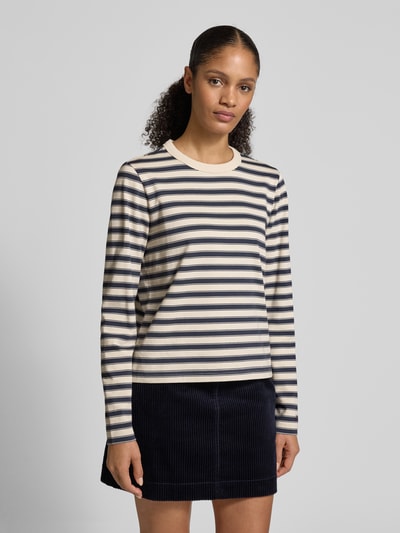 JAKE*S STUDIO WOMAN Shirt met lange mouwen en geribde ronde hals Marineblauw - 4