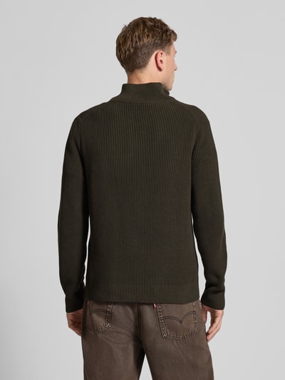 Marc O'Polo Denim Regular Fit Troyer aus reiner Baumwolle Dunkelbraun 5