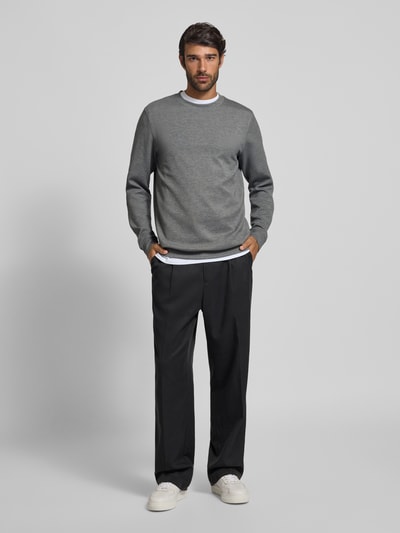 Matinique Sweatshirt mit Label-Detail Modell 'harry' Hellgrau Melange 1