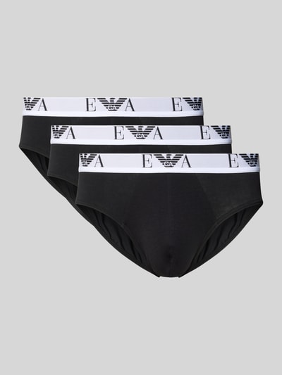 Emporio Armani Slip mit elastischem Logo-Bund im 3er-Pack Black 1