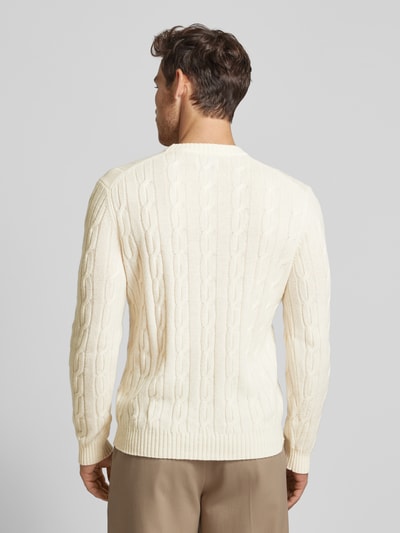 Gant Gebreide pullover met kabelpatroon Offwhite - 5