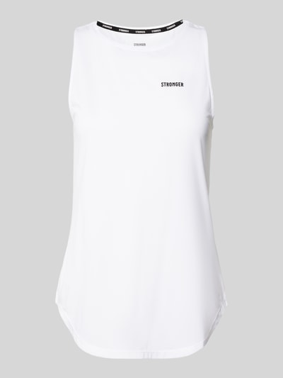 Stronger Tanktop mit Label-Print Weiss 2