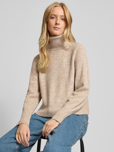 Noisy May Strickpullover mit Rollkragen Modell 'FRIVA' Sand Melange 3