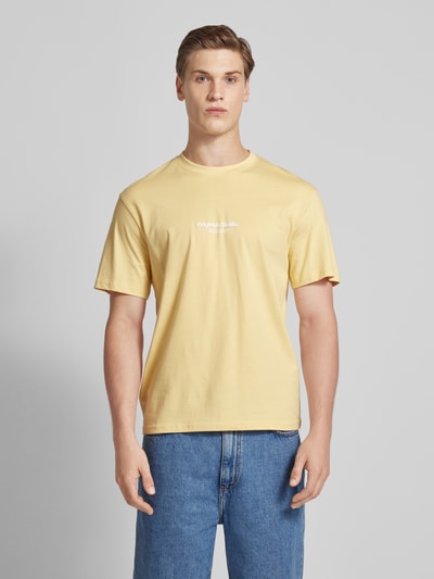 Jack & Jones T-Shirt mit Rundhalsausschnitt Modell 'JORVESTERBRO' Hellgelb 4