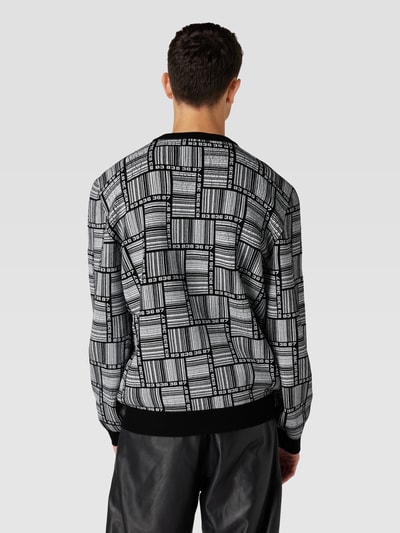 VTMNTS Strickpullover mit Allover-Print Schwarz 9
