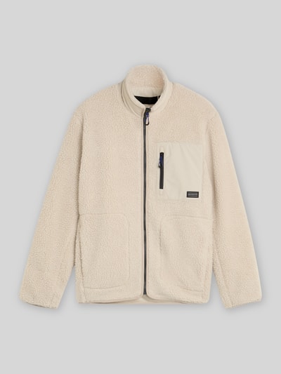 Tom Tailor Denim Teddyjacke mit Brusttasche Beige 2
