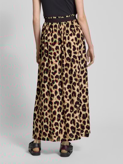 Only Ausgestellter Maxi-Rock aus reiner Viskose Modell 'VENEDIG' Beige 5