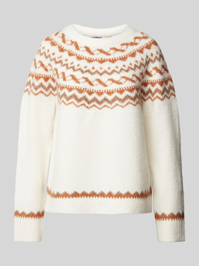 Only Pullover mit Norwegermuster Modell 'ISLE' Offwhite 1