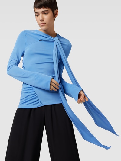 Victoria Beckham Longsleeve mit Schleifen-Detail Hellblau 3