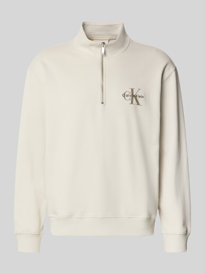 Calvin Klein Jeans Sweatshirt met opstaande kraag Offwhite - 2