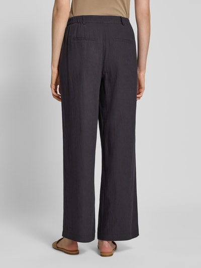 MSCH Copenhagen Straight leg linnen broek met steekzakken, model 'Pennie Ginia' Antraciet - 5
