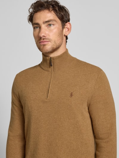 Polo Ralph Lauren Sweter z dzianiny z prążkowanymi wykończeniami Jasnobrązowy 3
