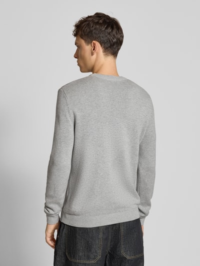 REVIEW Strickpullover mit Rundhalsausschnitt Hellgrau Melange 5