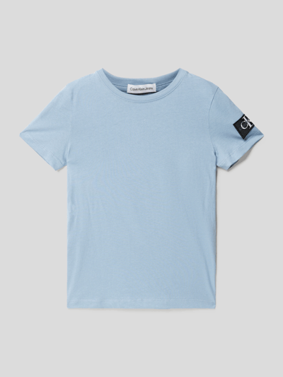 Calvin Klein Jeans T-Shirt mit Label-Patch Modell 'BADGE JERSEY TOP' Bleu 1