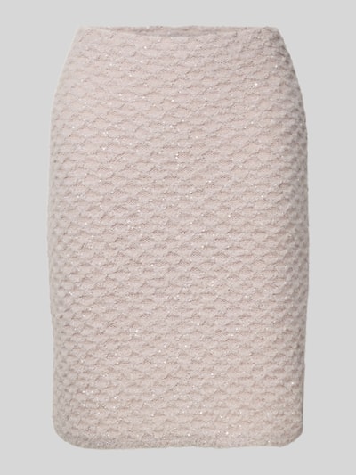 Marc Cain Minirock aus Effektgarn mit Strukturmuster Kitt 2