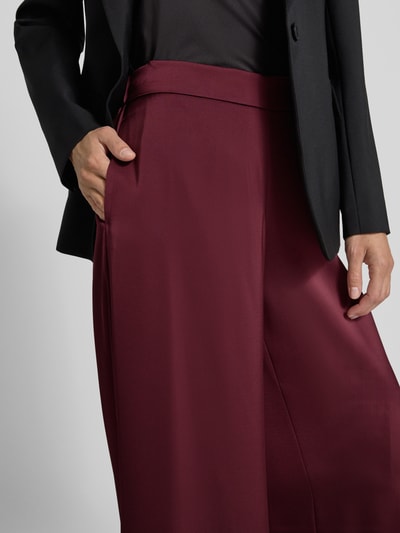 V by Vera Mont Stoffhose mit elastischem Bund Bordeaux 3