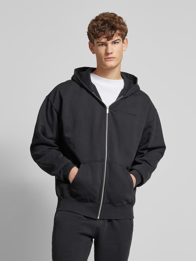 Pegador Oversized Sweatjacke mit Reißverschluss Black 4