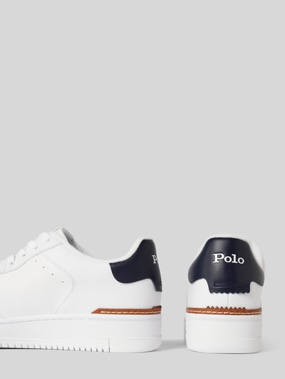 Polo Ralph Lauren Ledersneaker mit Logo-Stitching Modell 'MASTERS' Weiss 2