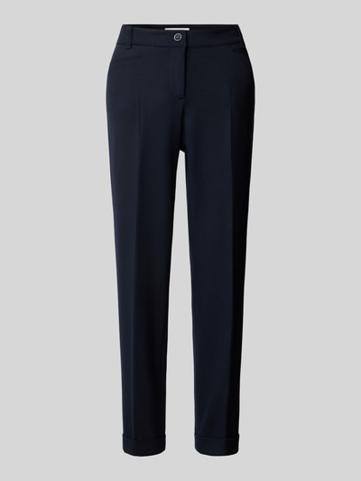 Raffaello Rossi Tapered fit stoffen broek met persplooien, model 'UTE' Marineblauw - 1