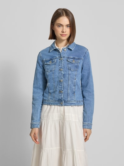 ONLY Regular Fit Jeansjacke aus Baumwoll-Mix Modell 'WONDER' Jeansblau 4