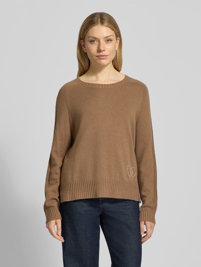 Liu Jo White Strickpullover mit Kaschmir-Anteil Beige 4