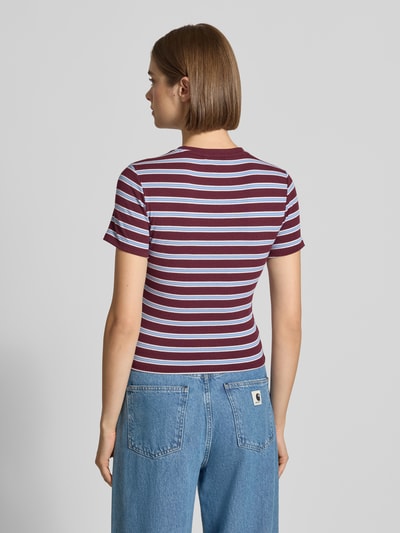 ONLY Slim Fit T-Shirt mit Viskose-Anteil Modell 'JUNE' Bordeaux 5