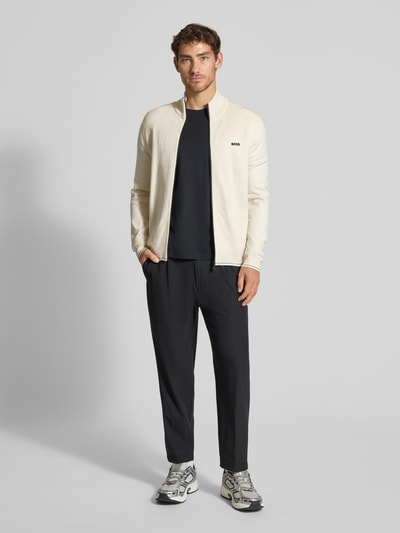 BOSS Green Regular Fit Sweatjacke aus Viskose-Mix Modell 'KN_LEAGUE FZ' Beige 1