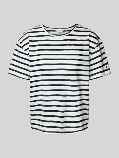 Tommy Hilfiger Relaxed Fit T-Shirt aus Leinen-Baumwoll-Mix Marine 2