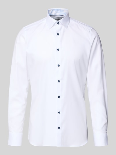 Produktfoto, Slim Fit Business-Hemd mit Kentkragen von OLYMP Level Five aus Baumwoll-Mix mit Stretch-Anteil, Unifarbenes-Design, Weiß