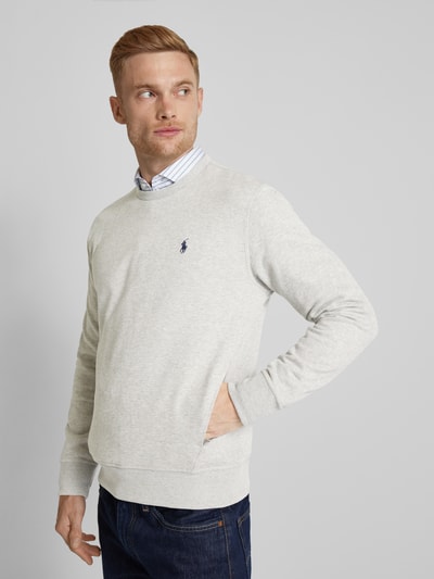 Polo Ralph Lauren Sweatshirt mit Label-Stitching Hellgrau 3